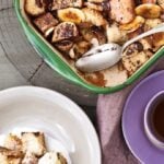 Banana vegan bread pudding