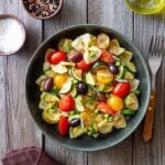 Farfalle Pasta with Cherry Tomatoes, Zucchini, and Olives