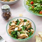 Penne with broccoli rabe served