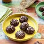 Mini unbaked chocolate oatmeal cookies