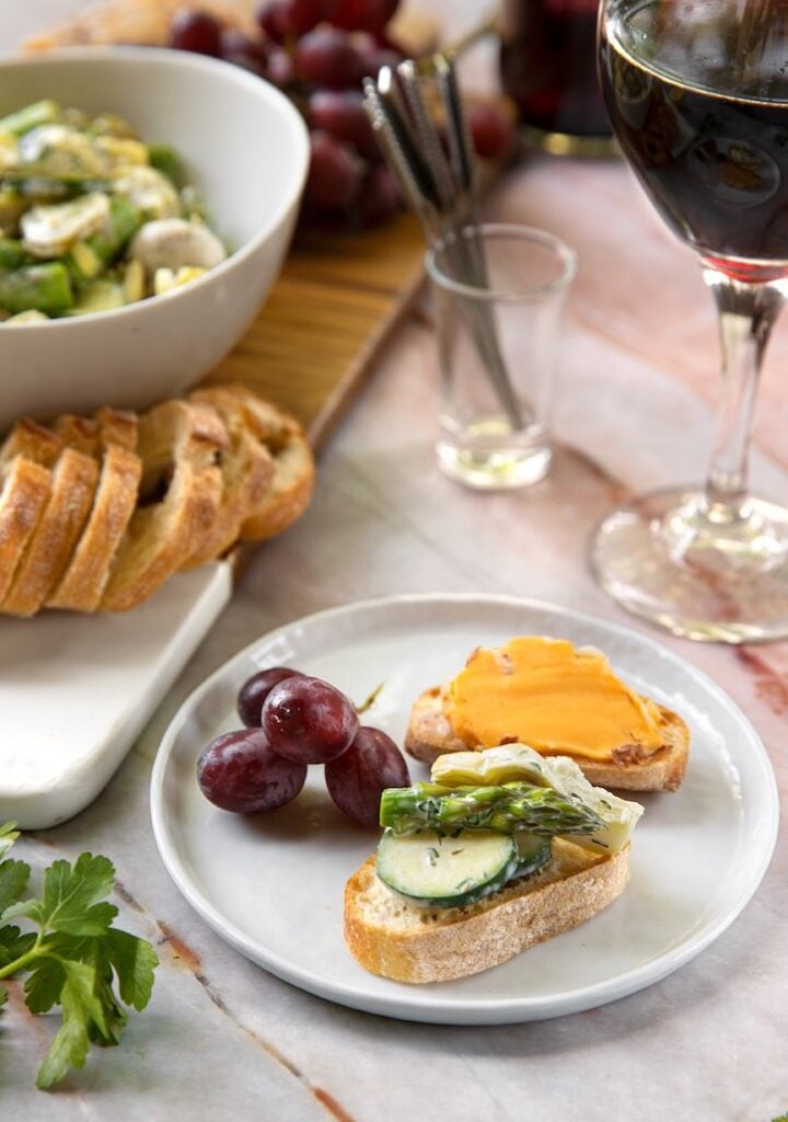 Marinated Artichoke Hearts with Mushrooms & Asparagus