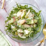 Arugula waldorf salad with grapes