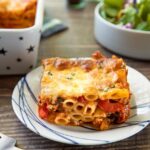 Baked pasta and eggplant