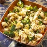 Stir fried broccoli and cauliflower