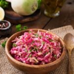 Watermelon radish salad with apple