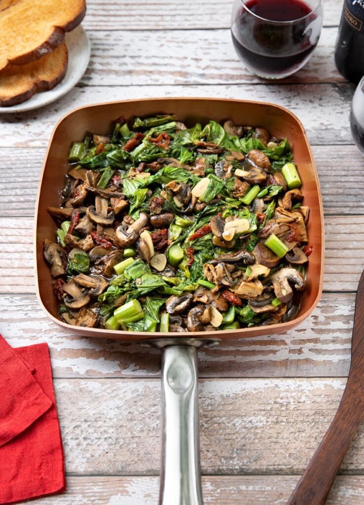Braised Mustard Greens with Mushrooms The Vegan Atlas