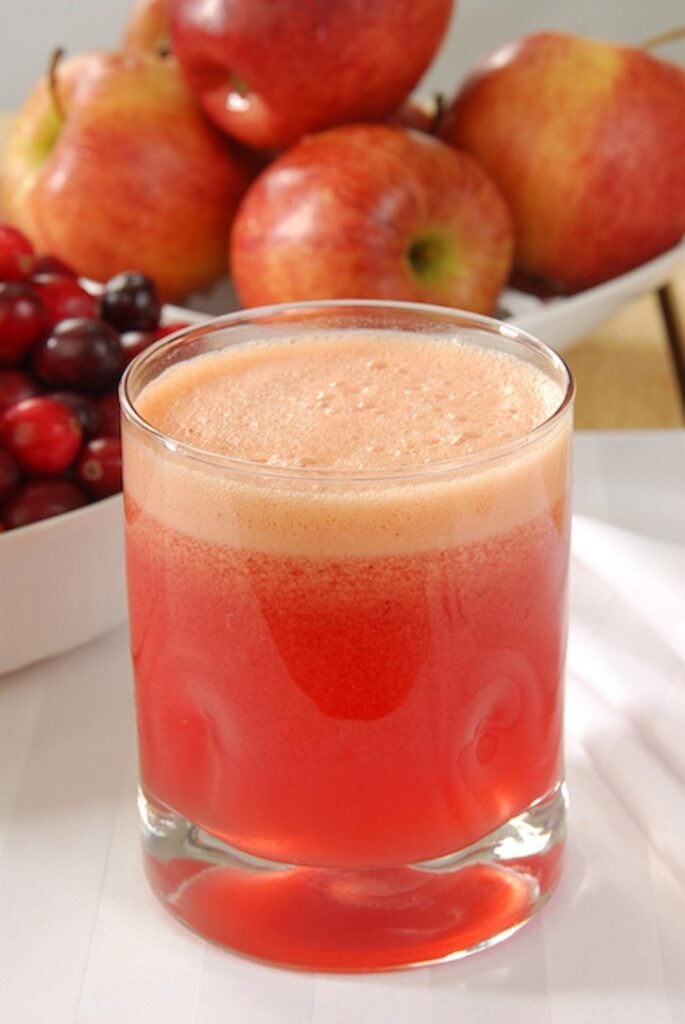 Blender Apple, Cranberry, and Apple Cider Vinegar Drink