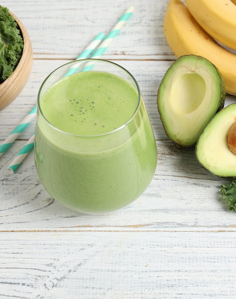 Kale, Banana & Avocado Maca Smoothie The Vegan Atlas