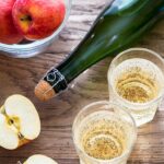 sparkling apple cider with apple cider vinegar beverage