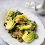 Wine and mustard braised bok choy