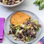 Escarole and Radicchio plated