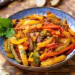 Basque Piperade - Spanish bell pepper saute