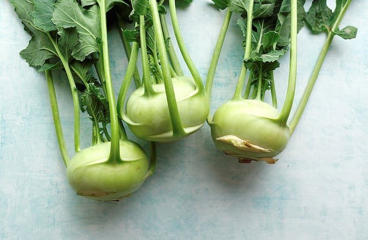 Fresh kohlrabi
