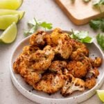 Roasted Cauliflower with Tahini, Lime & Cilantro