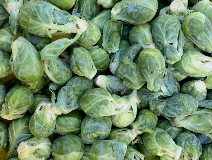 Brussels sprouts at farm market