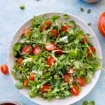 Watercress salad with bok choy and cherry tomatoes