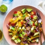 Grilled Corn with Avocado and Chiles