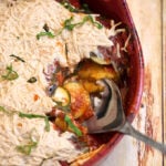 Baked Polenta Zucchini Marinara casserole