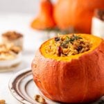 Apple and Rice Stuffed Sugar Pumpkin