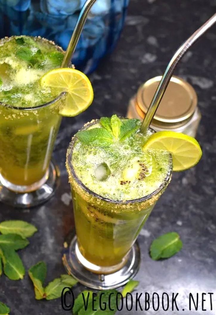 Kiwi and Mint Mocktail