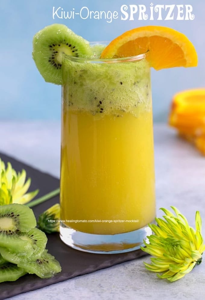 Kiwi Orange Spritzer Mocktail