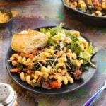 Pasta with Chard and Chickpeas plated