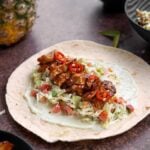 Vegan Jerk Chick'n wraps open