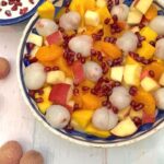 Winter fruit salad with lychees