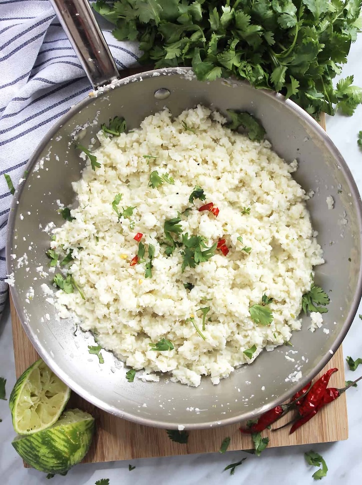 Lime and Coconut Cauliflower Rice