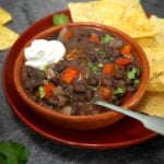 Hearty Vegan Black Bean Salsa Soup