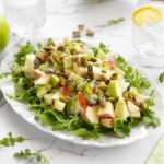 Apple pistachio salad with arugula