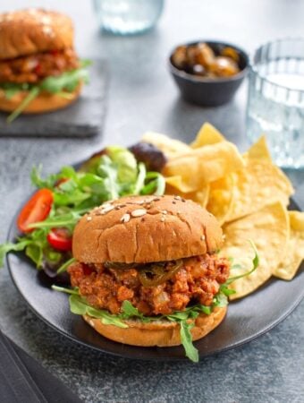 Tempeh Sloppy Joes served