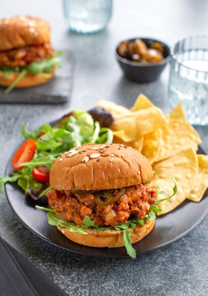 Tempeh Sloppy Joes served