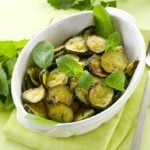 Sauteéd zucchini with mint and parsley