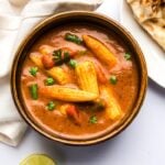 Baby corn masala with green peas and green beans