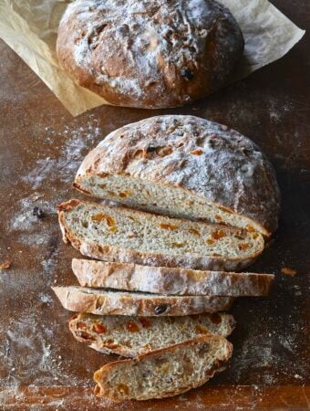 Fruit and Nut Bread with walnuts, raisins & apricots from William Greenberg Desserts