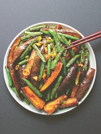 Stir-Fried Eggplant with Green Beans by Yang Liu and Katharina Pinczolits