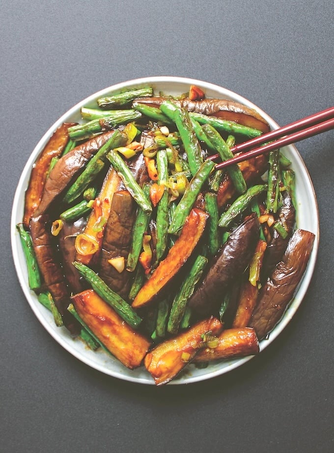 Stir-Fried Eggplant with Green Beans by Yang Liu and Katharina Pinczolits