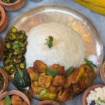 A typical vegetarian thali in Nepal
