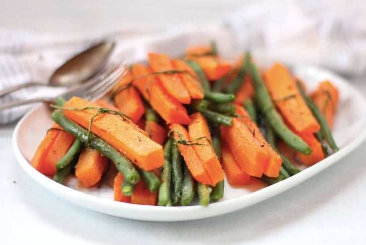 Carrot and Green Bean Bundles