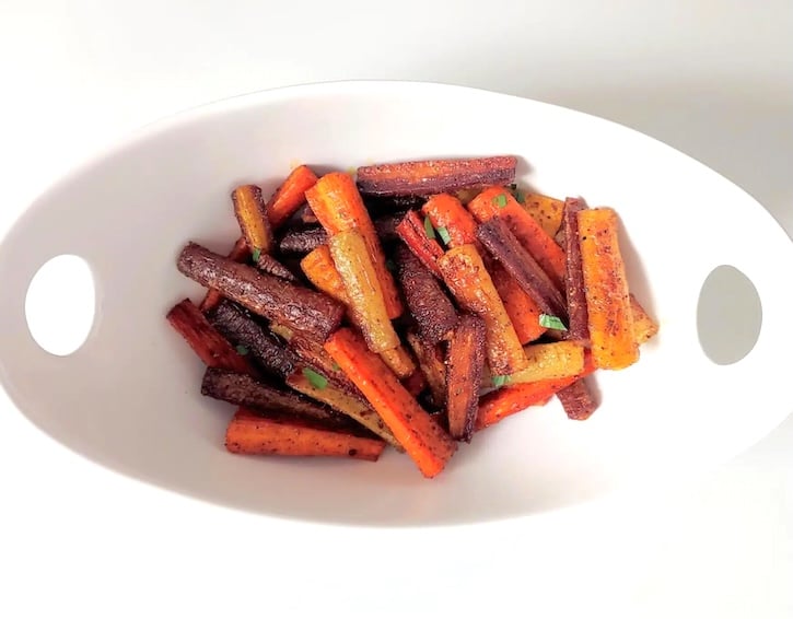 Curry spiced roasted carrots