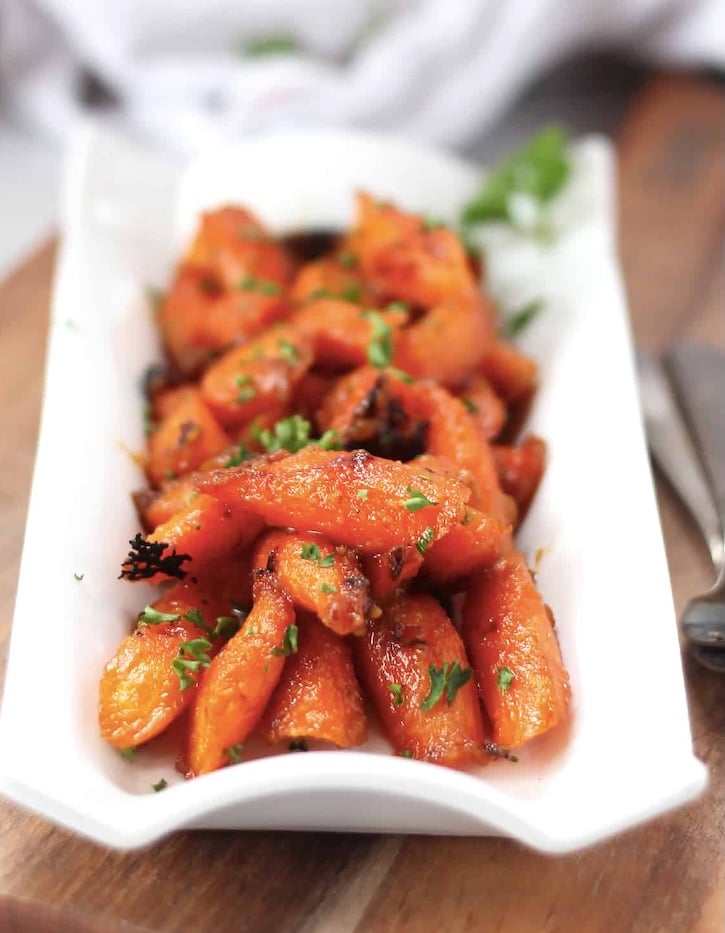 Maple Dijon Mustard Roasted Carrots
